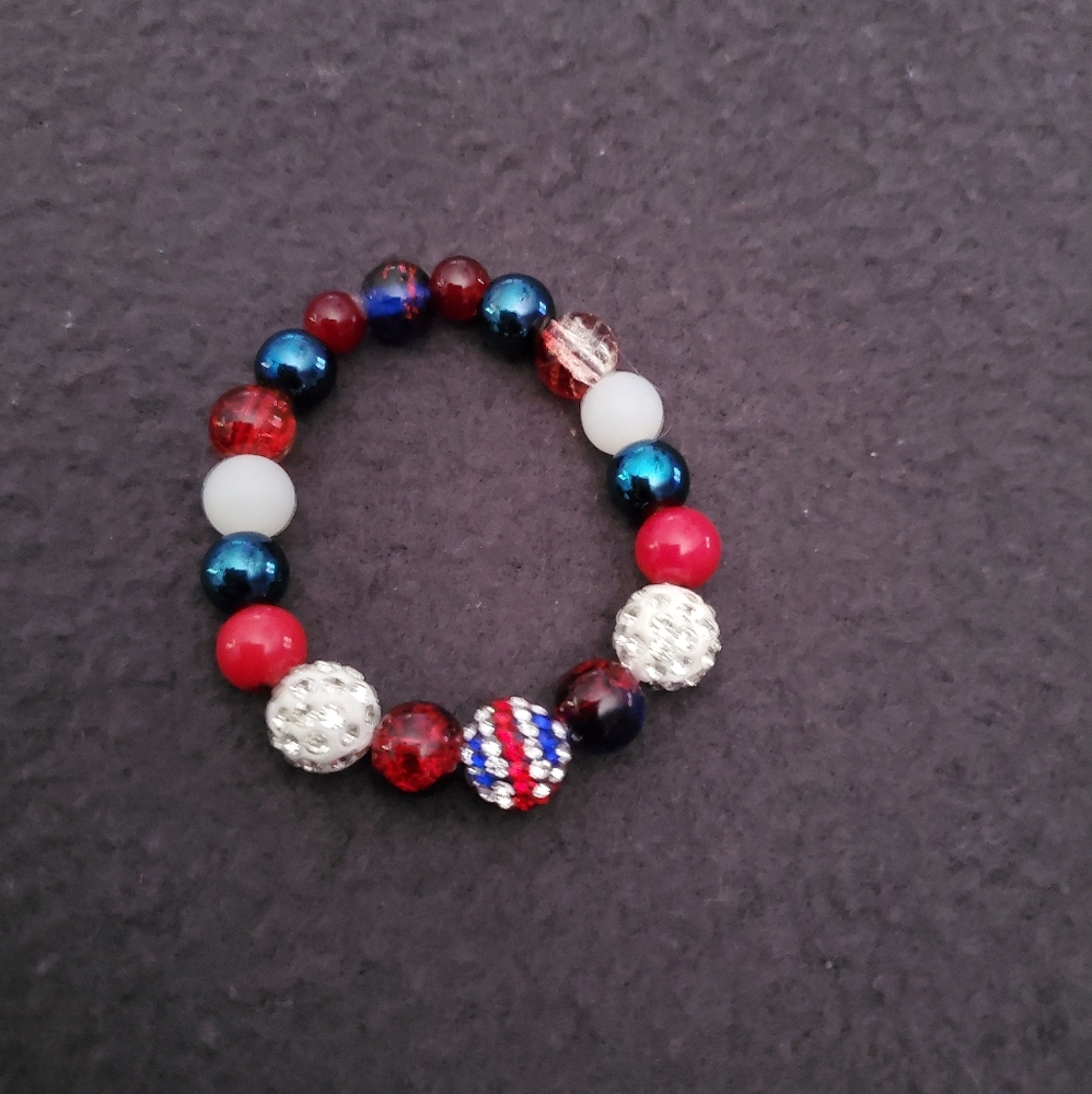 Handmade 4th of July Baby Bracelet